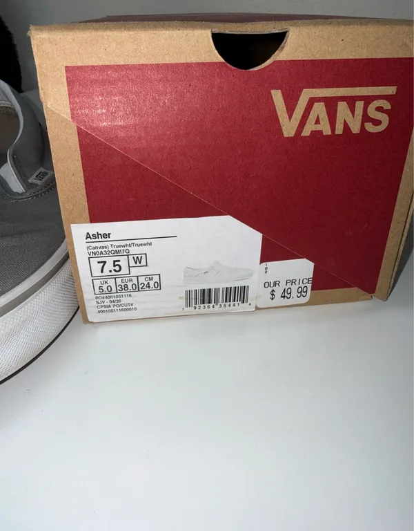 Vans Asher Charcoal Gray Slip On Classic Sneakers - Image 10