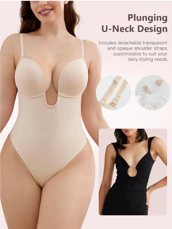 Slimers Plunge Backless Shapewear for Women: Low Back Tummy Control Shaper - Image 11