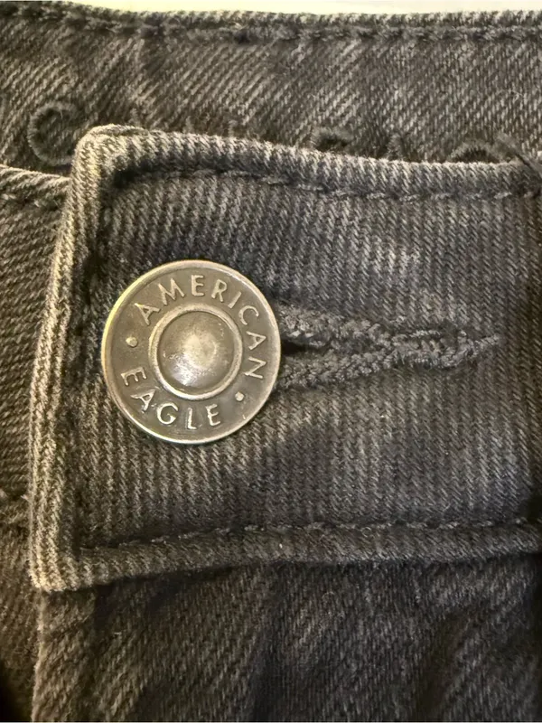 American Eagle Outfitters Black Distressed Mom Jeans - Image 3