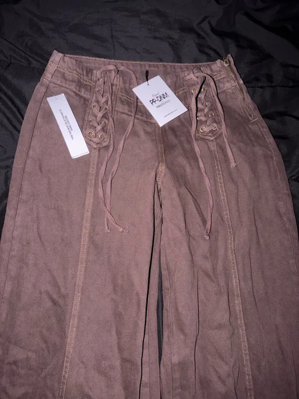 Bystander Lace Up Pants Brown princess Polly - Image 5