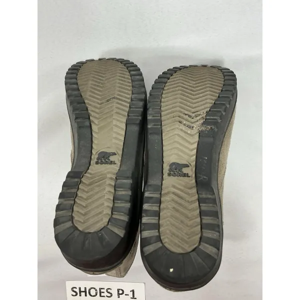 Womans Sorel Water Proof Ankle Boots 8.5 Taupe Side Zip Low Heel - Image 10