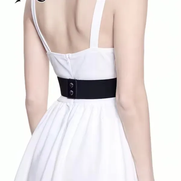 Hershine Black Gothic Lace Corset Belt - Image 3