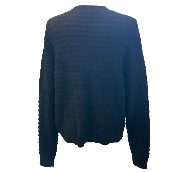 Pretty Garden black knit button up cardigan sweater Medium NEW - Image 3