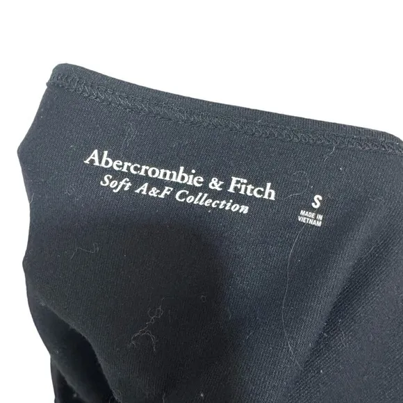 Abercrombie & Fitch Soft AF Long Sleeve Corset‎ Top Black Square Neck Small - Image 8