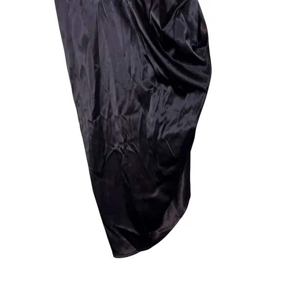 NWT Bella Barnett Satin Corset Pleated Draped Wrap Slit Midi Dress Glam Size M - Image 5