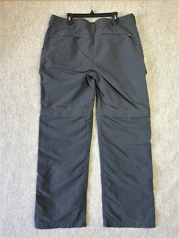 The North Face Women’s 14 Reg Convertible Hiking Pants Gray Zip Off Nylon - Image 3