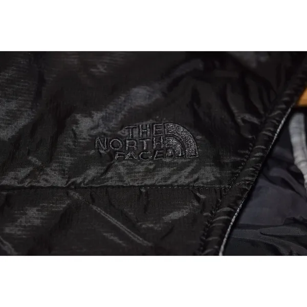 The North Face Womens Hybrid Hooded Vest‎ Black Gray Quilted Insulated Medium - Image 7