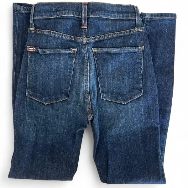 Alice + Olivia Dark Blue Denim High Rise Skinny Jeans - Image 3