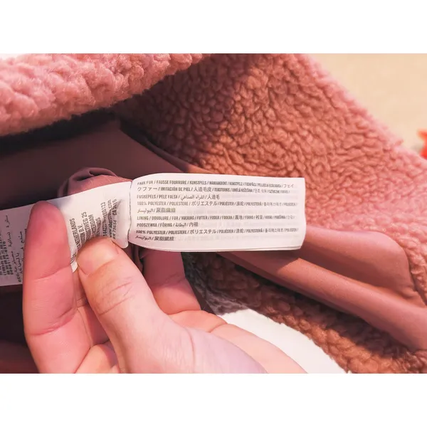 Abercrombie & Fitch Sherpa Teddy Fleece Over Coat XS Mauve Pink Cozy Soft Y2K - Image 9