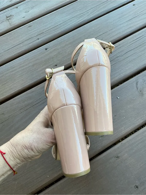 Steve Madden Blush Patent Block Heel Sandals🌷🌷 - Image 5