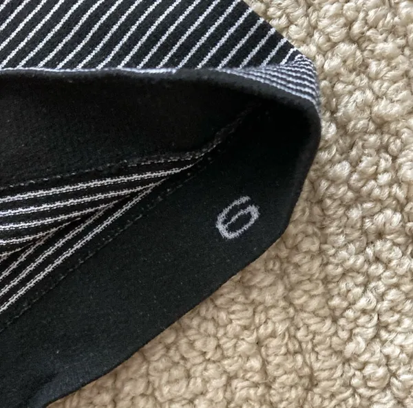 LULULEMON Swiftly Tech Short Sleeve Crew T-Shirt 6 Hyper Stripe Black Like New - Image 6