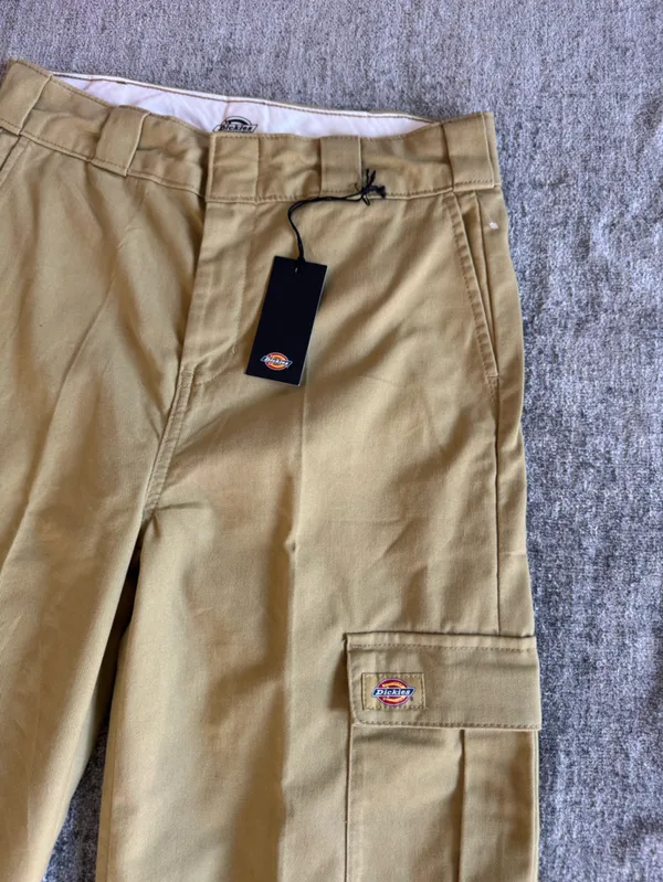Dickies Khaki Wide‑Leg Cargo Pants with Utility Pockets - Image 3