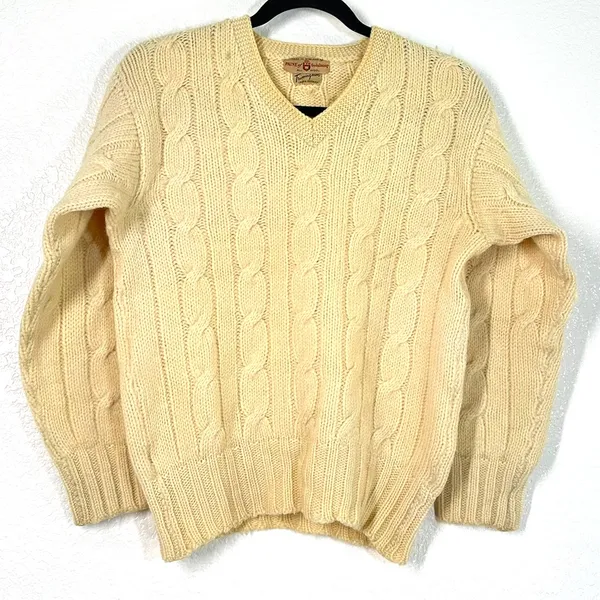 M Sweater Pullover vintage 50's fisherman wool knitwear Paine of Godalming - Image 2