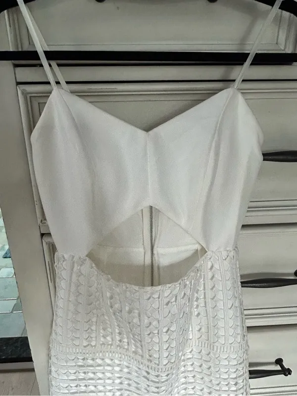 Mustard seed white keyhole mini dress - Image 3
