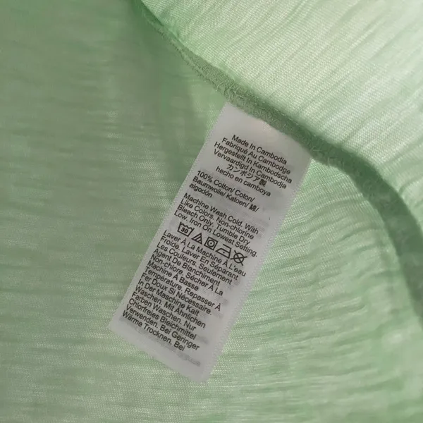 NWT J. Crew Factory Light Green T-Shirt S V Neck Lightweight 100% Cotton Tee - Image 4