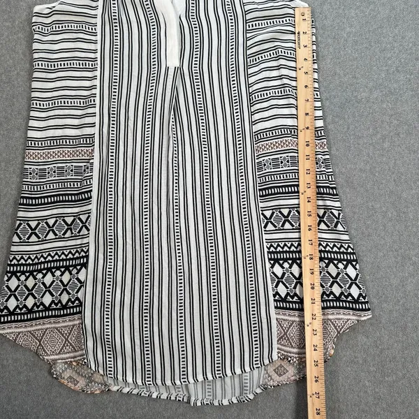 Pants Store Mini Dress Women's Large Halter V-Neck Black/Brown Stripe Summer - Image 4