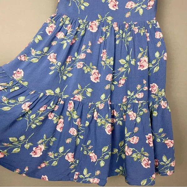 Urban Outfitters Babydoll Dress‎ Floral Mini Button-Up Top Tiered Skirt Feminine - Image 11