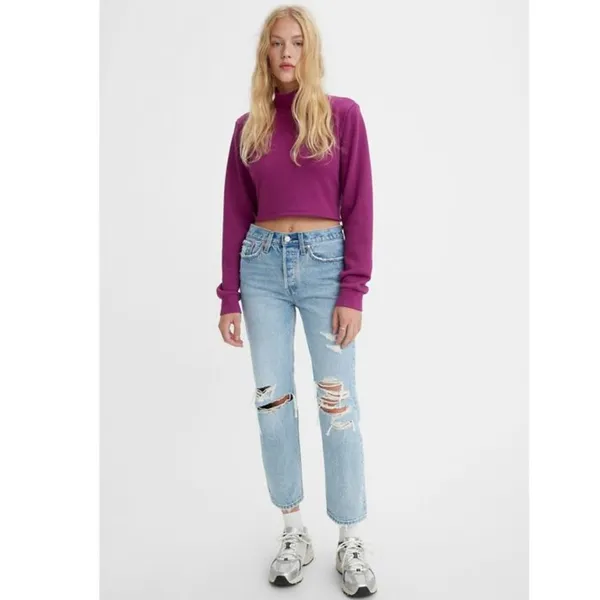 Levi's Wedgie Fit Shredded Straight Women's Jeans - 25 - Image 10