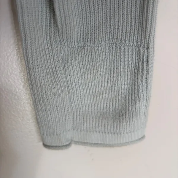 Lululemon 100% Cotton Long Sleeve‎ Knit Sweater Light Blue Mint Green Size 4 - Image 2