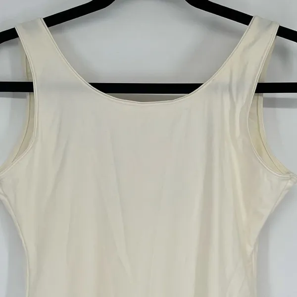 TAPEMEASURE Womens Shapewear Cami L Ivory‎ Open Bust Tummy Control Tank WYOB - Image 9