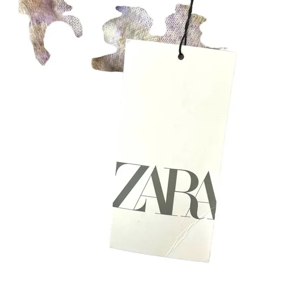 Zara Cropped Plaid Jacket Shacket Purple Cream‎ Size Large - Image 8