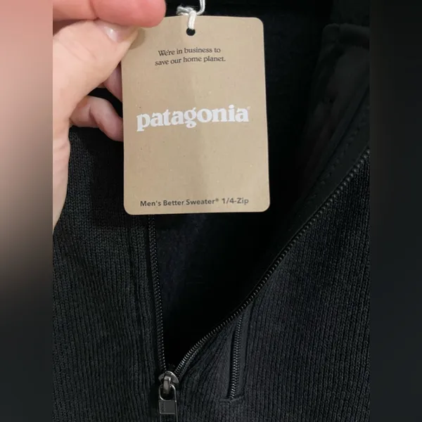 Patagonia NWT , Better Sweater 1/4 Zip, Fleece pullover, medium/Small, Black - Image 3