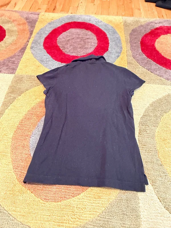 Lacoste Black Short Sleeve Collar Classic Polo Shirt Women’s Size 36 / US XS - Image 4