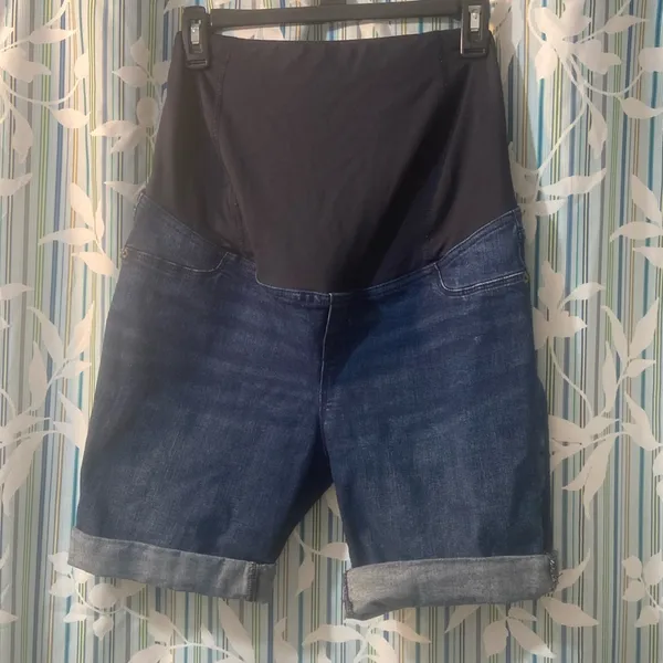 Isabel Maternity Women's Crossover Panel Bermuda Maternity Jeans Size 10 - Image 2