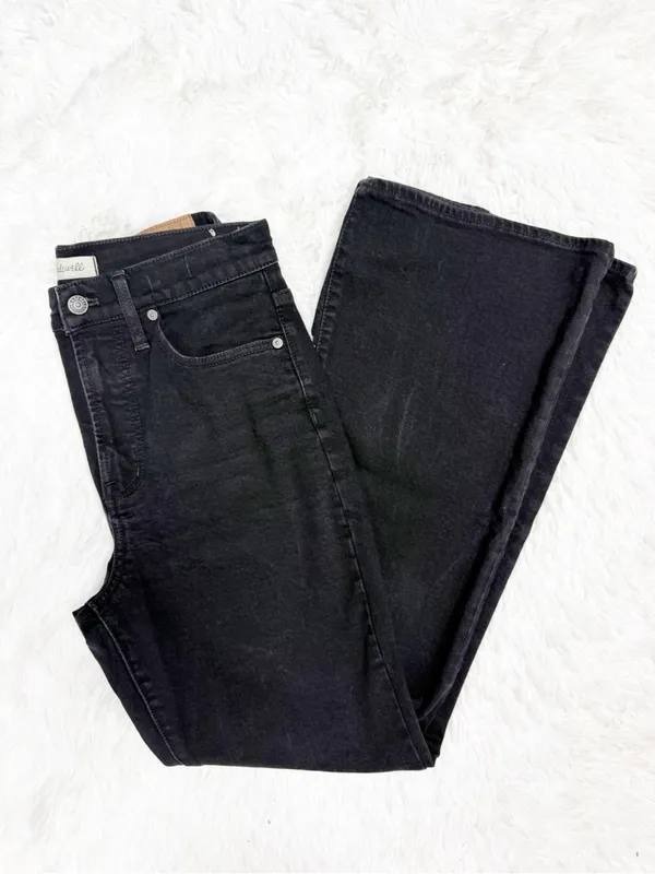 Madewell The Perfect Vintage Flare Jeans Size 28 Black Denim NF379 - Image 9
