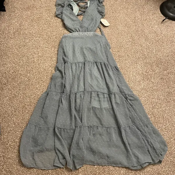 NWT Altar’d State Jenessa Sage Green Maxi Dress - Image 4