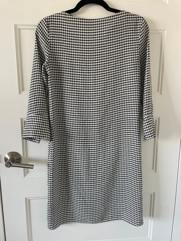 Cute  Work Dress Houndstooth - Image 4