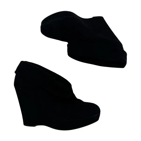 Kelsi Dagger black wilma foldover platform wedge slip on booties comfort size 9 - Image 3