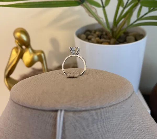 SIZE 5 925 3 Carat Engagement Wedding Ring - Image 8