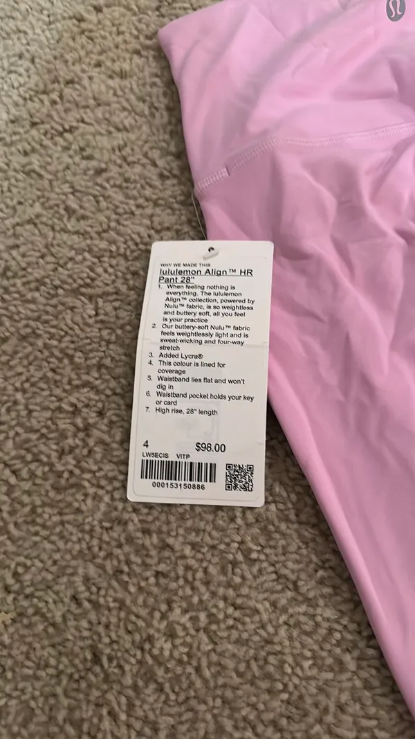Lululemon Align Leggings 28" light pink - Image 2