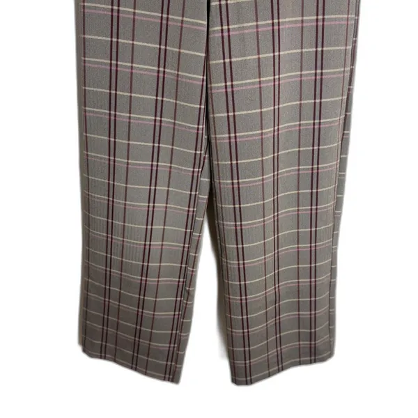 Sam Edelman Womens 8 Plaid Side Buckle wide Leg slacks Wild Aster pants - Image 6
