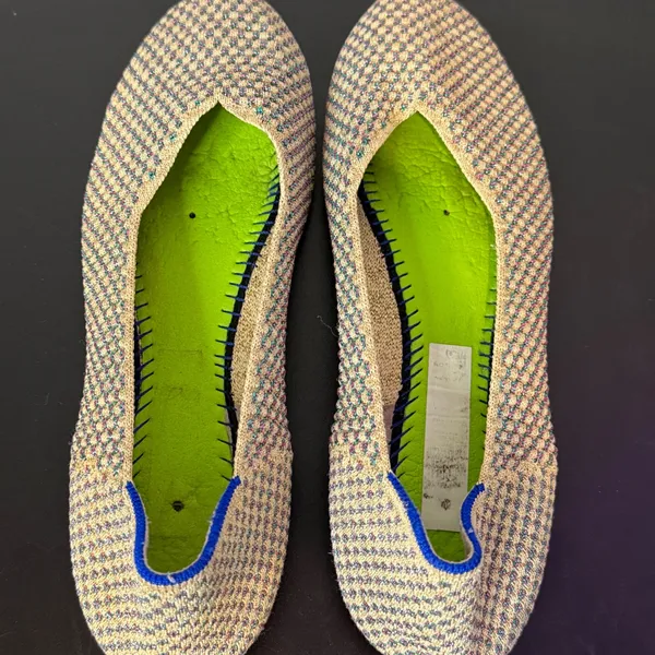 Rothy's Limited Edition Multi Metallic Ballet Flats Womens 9 Shoes NO INSOLES - Image 4