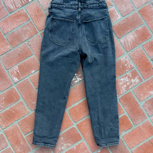 Free People Black Denim Overalls Size 30 - Image 3