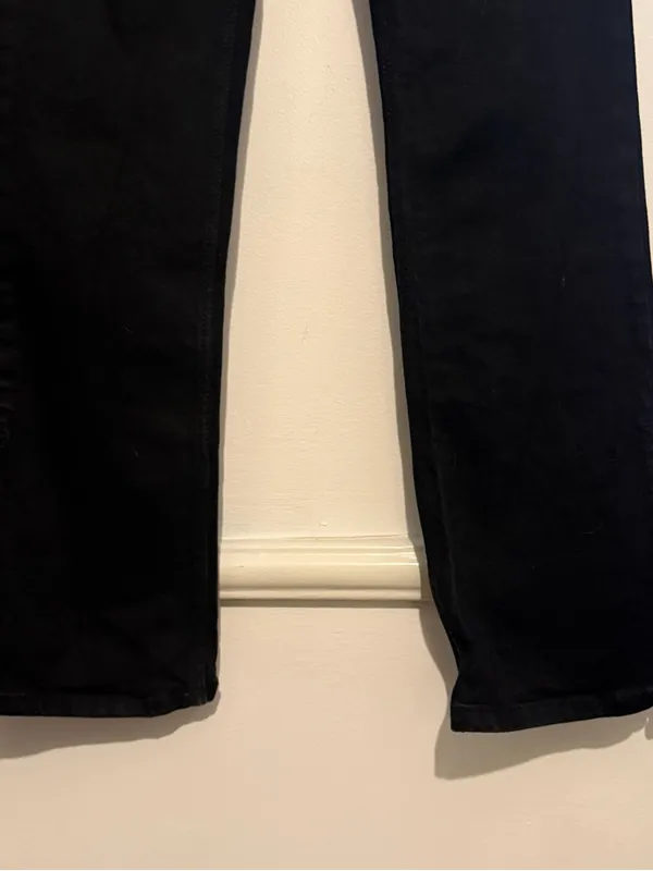 Zara Black Straight Leg Jeans with Ankle Slit - Image 6