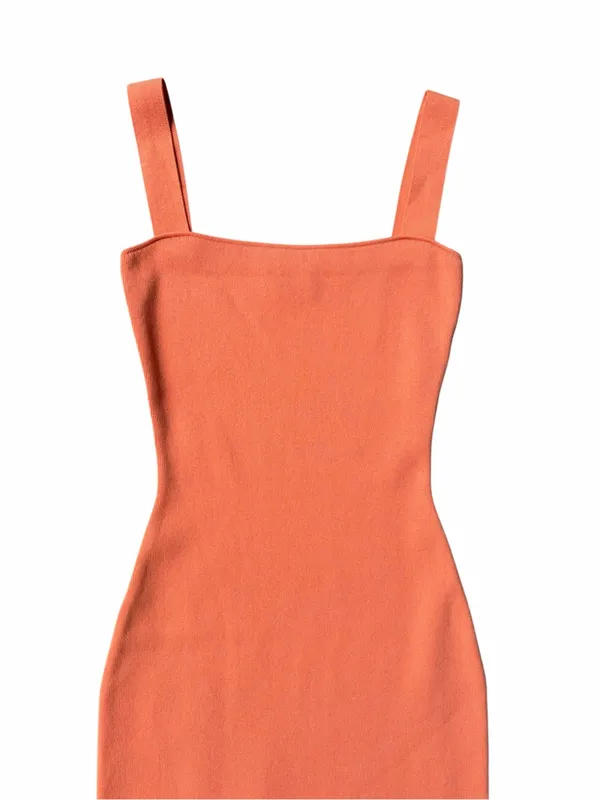 Superdown Zoe Square Neck Stretch Knit Dress XS - Image 3