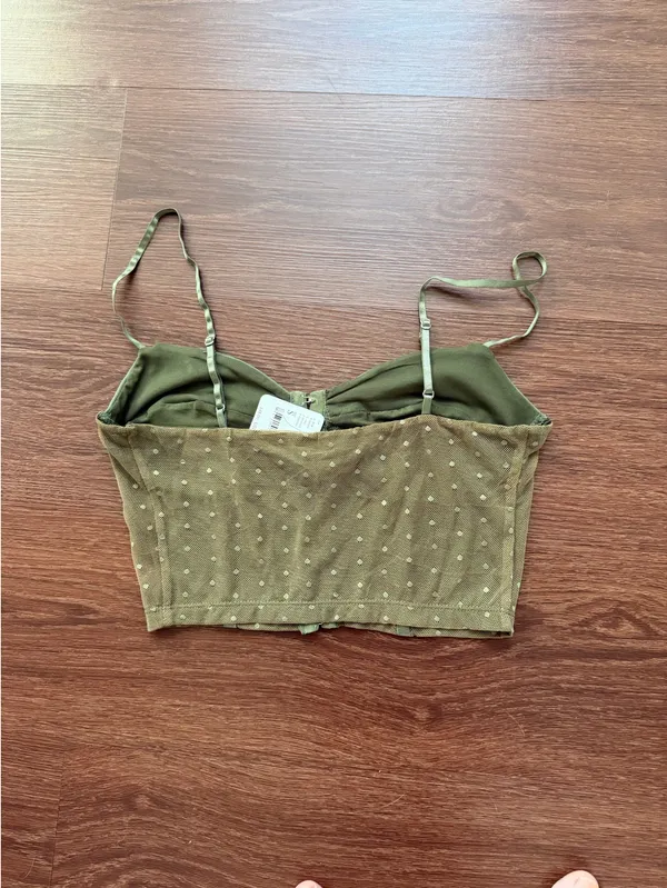 Free People Night Rhythm Mesh Corset Cami - Image 5