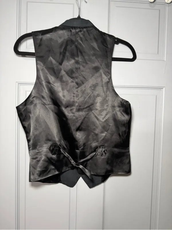 Topshop Black Shawl-Collar Tailored Vest - Image 3