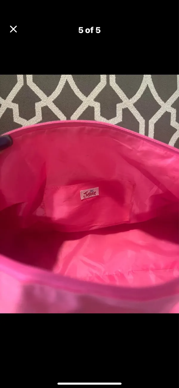Justice Pink Dance Duffel Bag – Great Condition! - Image 4