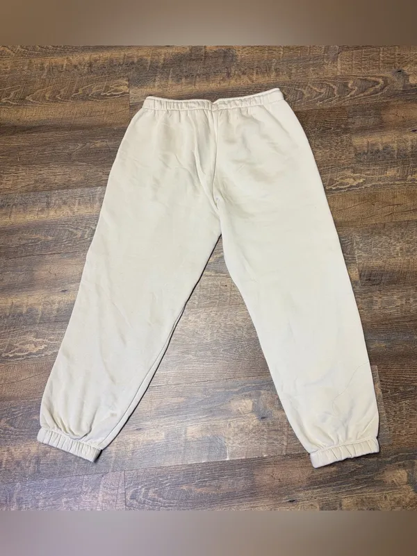 Nike Standard Fit Mid Rise Double Swoosh Sweatpants Womens Medium Tan DR6197-206 - Image 7