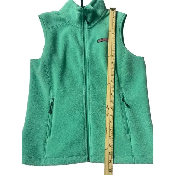 Vineyard Vines Mint Green Fleece Vest Size S - Image 3