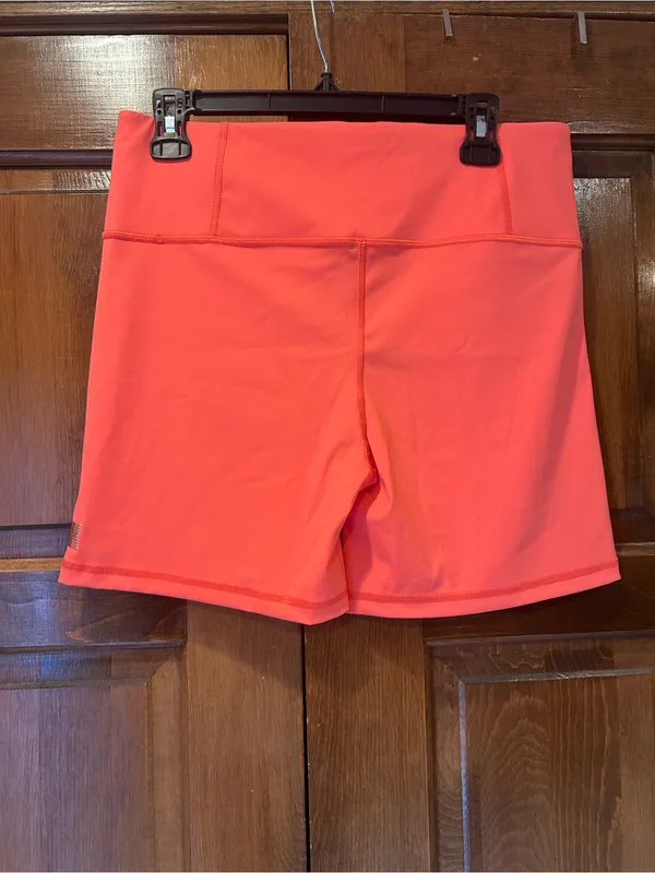 NWT Savage X Fenty Sport High Rise Bike Shorts Coral Pink XL Activewear Rihanna - Image 3