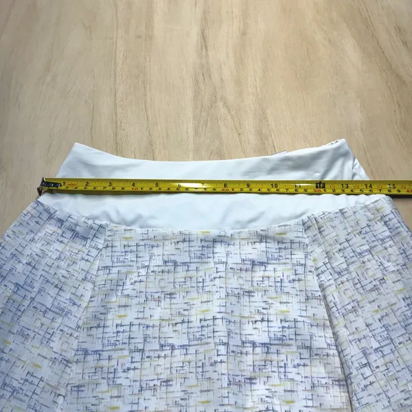 NWT‎ Calia 14" Side Pleat Golf Skort Size S Cross Thatch Cool White UPF 50+ - Image 10