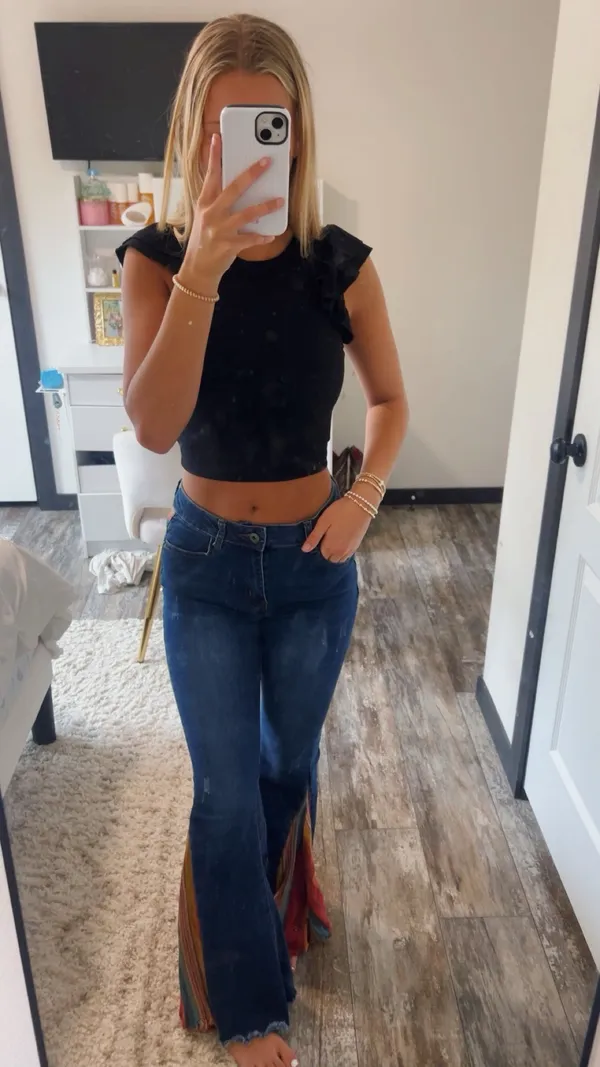 boutique bell bottom jeans - Image 2