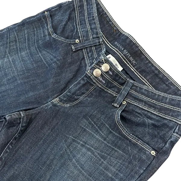 Banana Republic Urban Flared Leg Jeans Dark Wash Indigo Blue 583124 Y2K Boho - Image 2