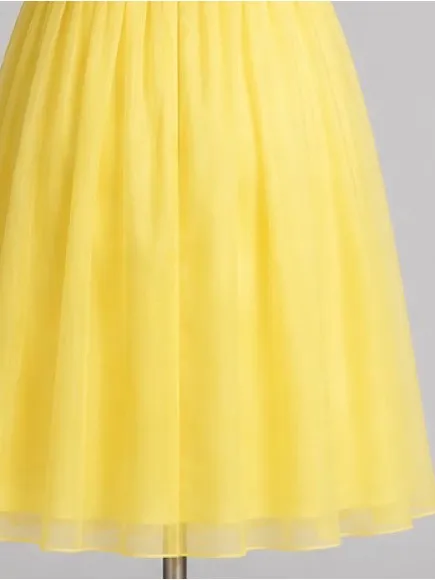 NWT May Queen Yellow Strapless Beaded Y2K HOCO Dress Plus 16 Party - Image 6