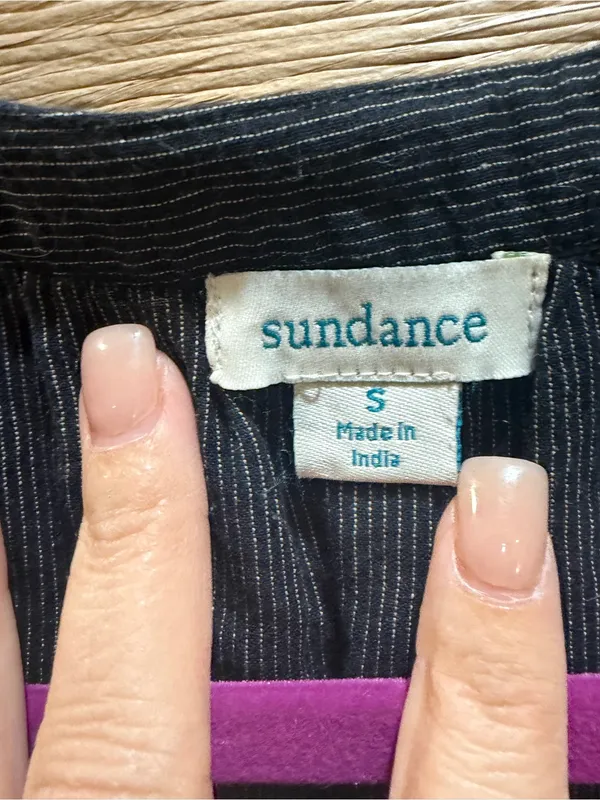 Sundance “A Tale of Stories” Embroidered Boho Peasant Top Blouse Size Small - Image 3